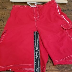 Red Swim Trunks Sz M